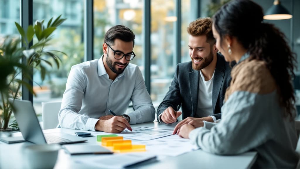 Marketing team collaborating on ad compliance workflow